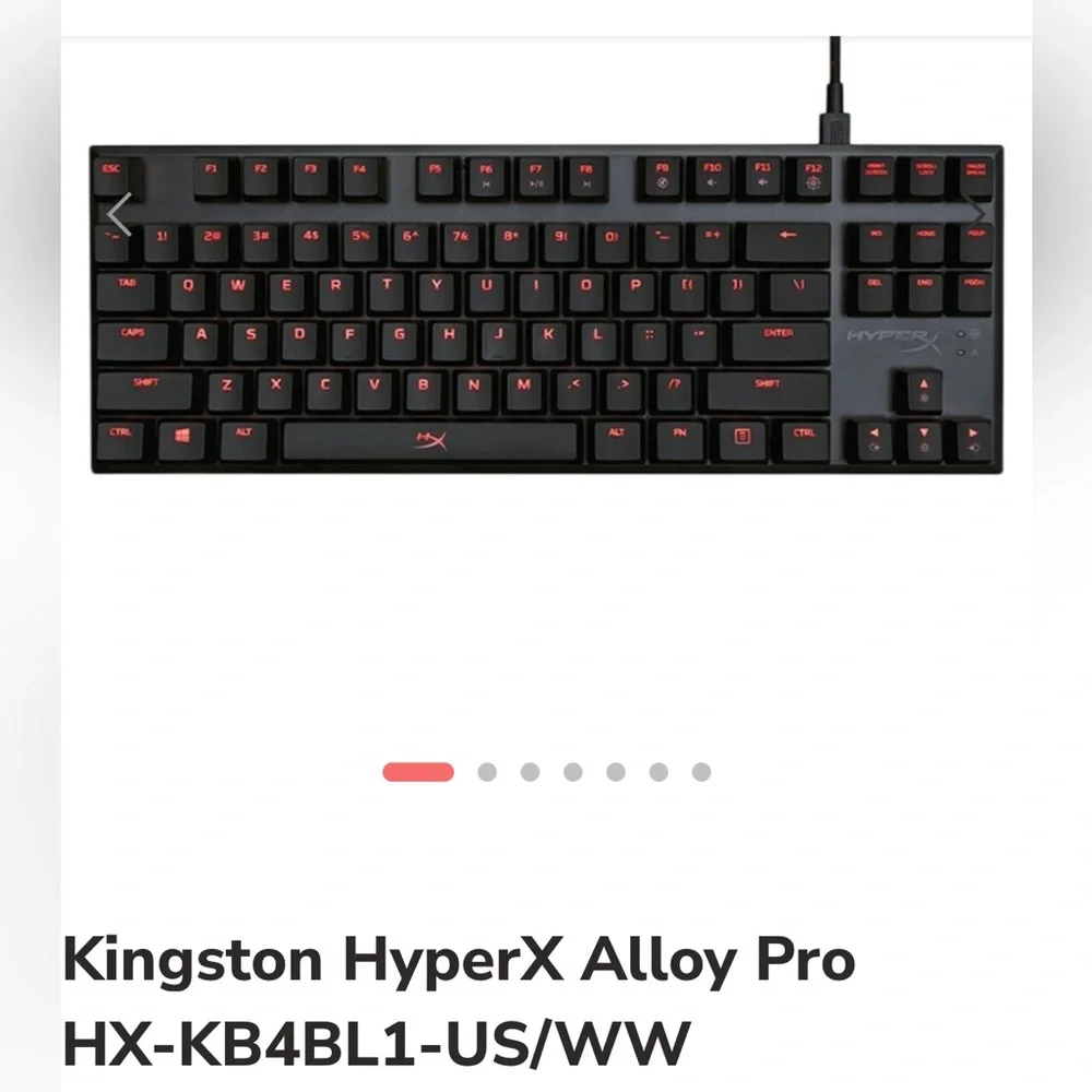 Kingston HyperX Alloy Pro HX-KB4BL1-US/WW Green Shaft Mechanical Gaming Keyboard